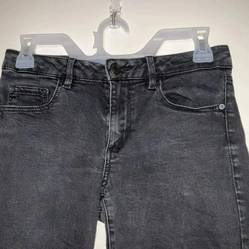 Distressed Skinny Jeans Size 3 Crafting Denim Womens Black Casual